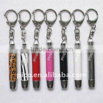 Metal lacquered mini torch with keychain,customized design available