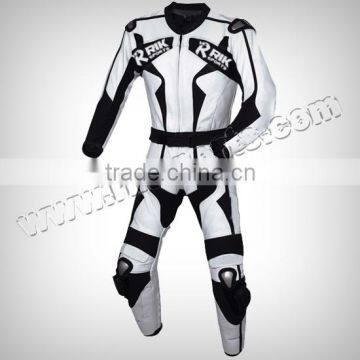 Black & White Beautiful Motorbike Real Leather Suit Motorcycle Clothing Leather Racing Suit