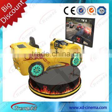 LED-TV with automobile engine sound of real enviroment on automobile driving simulator