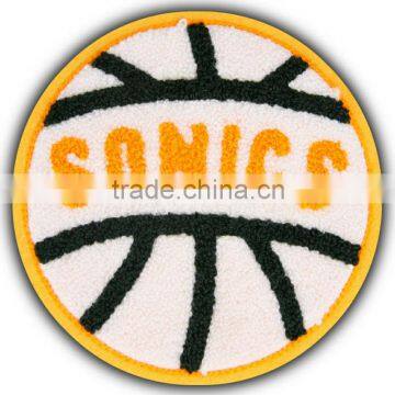 chenille embroidery basketball patch