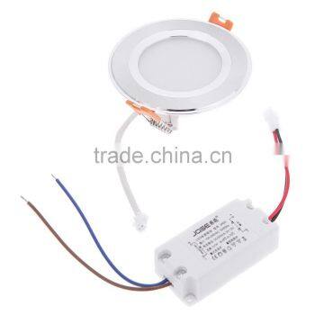 3W AC100-240V Round LED Recessed Ceiling Panel Light Ultrathin Bright Down Lamp for Living Room Bedroom Kitchen warm white/white