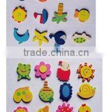 Cartoon Bagde/ Magnet (Wood craft/art in laser cut&engraving)