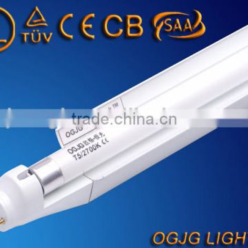 T8 to T5 fluorescent lamp adapter with reflector UL listed