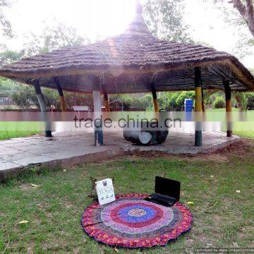 Indian Round Mandala Hippie Tapestry Roundie Yoga Mat Beach Throw Cotton Dorm Decor Table Cover
