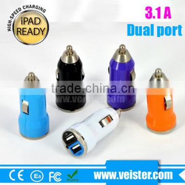 mobile phone portable 5v 3.1a dual port car charger for iPhone