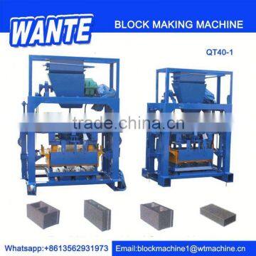 WANTE BRAND QT40-1Automatic Hollow Cement Brick Making Machine in algeria