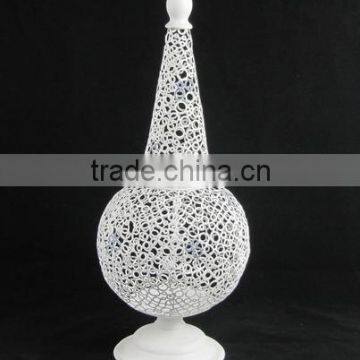 100152WA-sphere metal wire candle holder