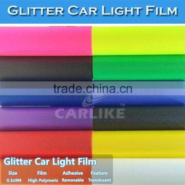 CARLIKE Glitter Pink Headlight Self Adhesive Vinyl Film For Car photo-5