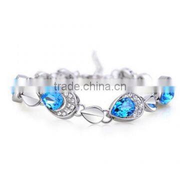 With Blue Stone Link Chain Bracelet For Girl