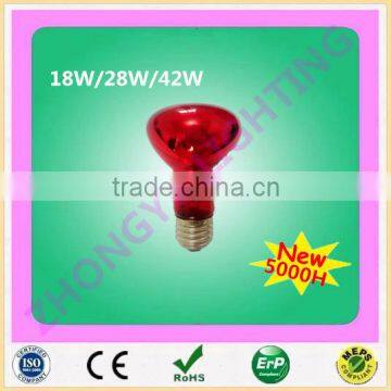 R50 Infrared heat lamp for animals red halogen reflector bulb 18w28w42w