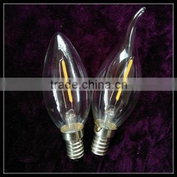 Edison Candle C35 E14 1W LED filament bulb wide voltage AC60-260V