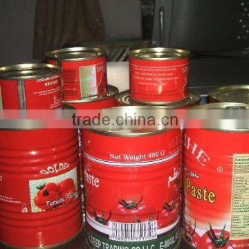 Tomato paste 210gx48tins brix:28-30%[ red color ]easy open canned tomato paste