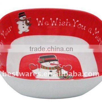 6 inch Christmas melamine salad bowl