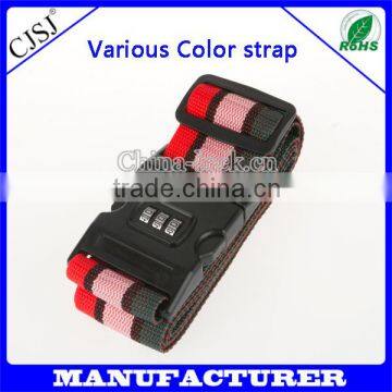 Security high quality PP luggage strap with combination lock