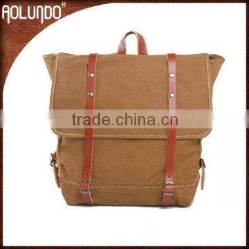Vintage Coffee Canvas Backpack Bags photo-2