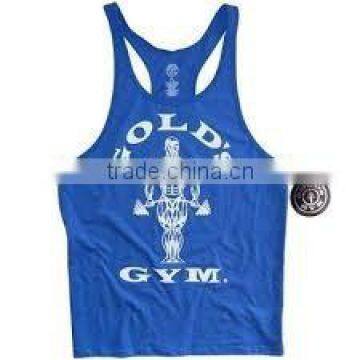 gold gym singlet/ gym vest/ tank tops y back