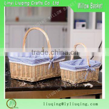 wicker linning basket gift basket with handle wicker basket gift