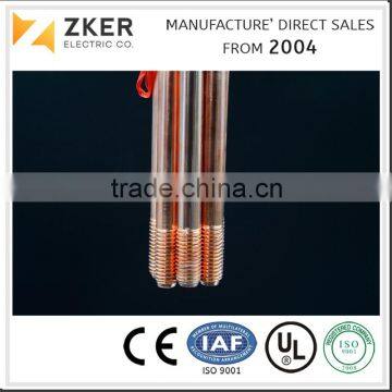 Copper Bonded Steel Threaded Ground Rod of earthing