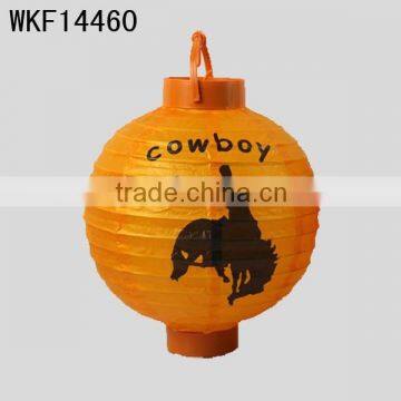 Chinese cowboy popular paper lantern with led light