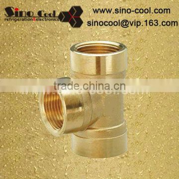 female tee brass fitting