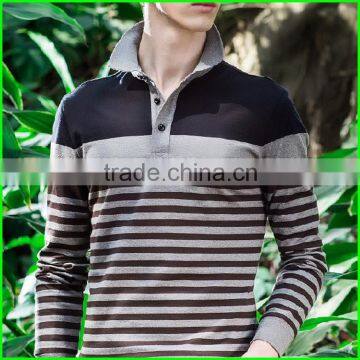 Cassic Style Fashion Designer Stripe Polo T-shirts or Men Stripe T-shirt and Long Sleeve Polo With High Quality Made in China photo-3