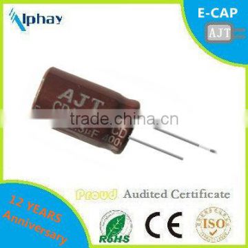 3.3uF 400v 10*16 8000H long life electrolytic capacitor