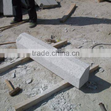 rubber kerb ramp in artificial granite paving stone