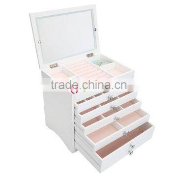 5 Drawer Layers Necklace Wristband Ring Storage Box Wooden Jewelry Box Manufactures China