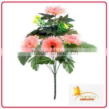 10 heads pink bulk srtificial silk gerbera daisy flowers making