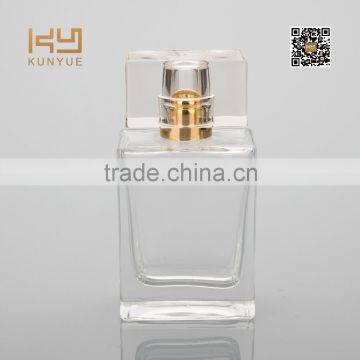 small 30ml cuboid-shaped glass perfume bottle