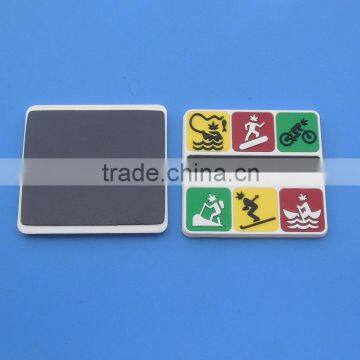 custom 3D logo Enjoy Colorado square soft PVC fridge magnet