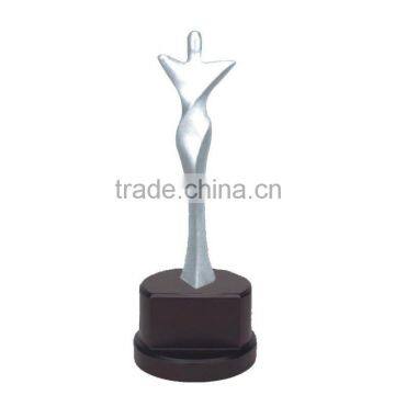 Sliver Plated Figure Metal Sports Champion Trophy