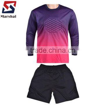 goalkeeper long sleeve jersey,cheap goalie soccer uniform, custom design goalkeeper jersey