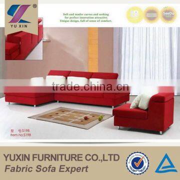 red durable material sectional used outdoor sofa