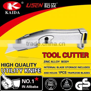 tool cutter 2pcs Trapezoid blade Zinc alloy Retractable Blade safety knife carpet cutter