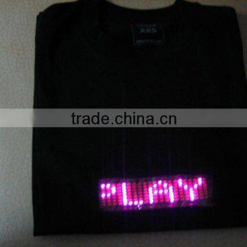 led scrolling message led tshirt panel