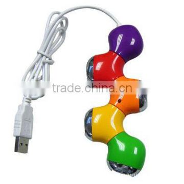 Flower-designed 4-port usb 2.0 hub for promotions business gifts