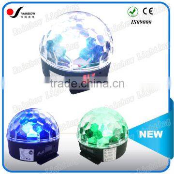 New Pro Disco Color Changing RGBWYP 6PCS Crystal Ball 3W Rotation Light for Sale