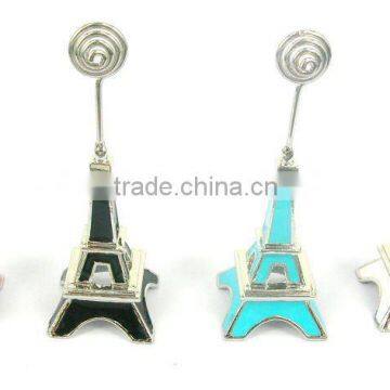 Eiffel Tower metal table name card holder stand,OEM service,pass factory audit