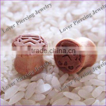 Wholesale Saddle Plugs Natural Wood Unique Ear Plugs [WE-172]