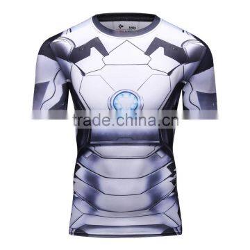 Men Avengers Super Hero Iron Man Captain America Clothes Short Sleeve 3D Printing t Shirt photo-2