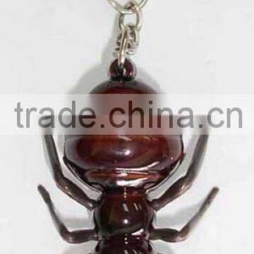 Fashion plastic key ring spider