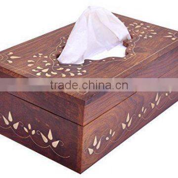 2016 wholesale vintage solid Good Quality Natural wooden tissue box