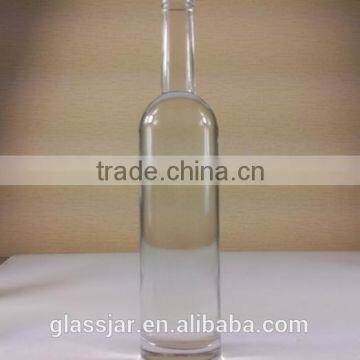 Clear glass champagne bottle