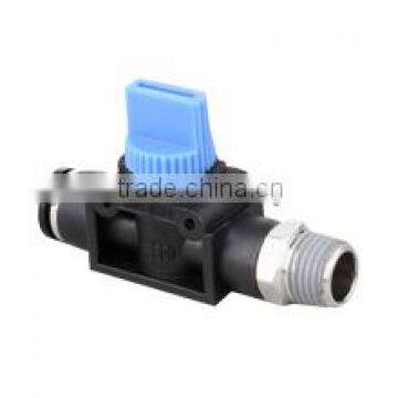 Plastic hand (Shut-off) valves push-in pneumatic fittings HVFS series