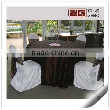 2014 Newest Design Pleated Light Color Satin Fabric Cheap Wedding Table Linens