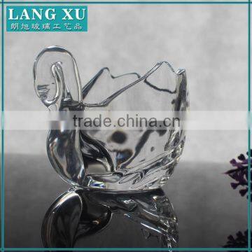 New Products table decoration glass animal swan candle holder