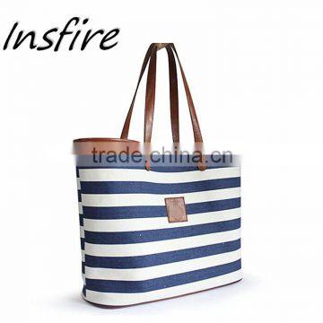 2016 fashion stock ladies casual guangzhou make your own canvas tote bag wholesale woman handbag