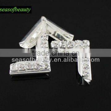 Hot Sale Cheap Fashion Silver Crystal Metal Book Corner S04118
