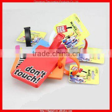 Top quality soft PVC luggage tag for wholesale (MYD-LT6666)